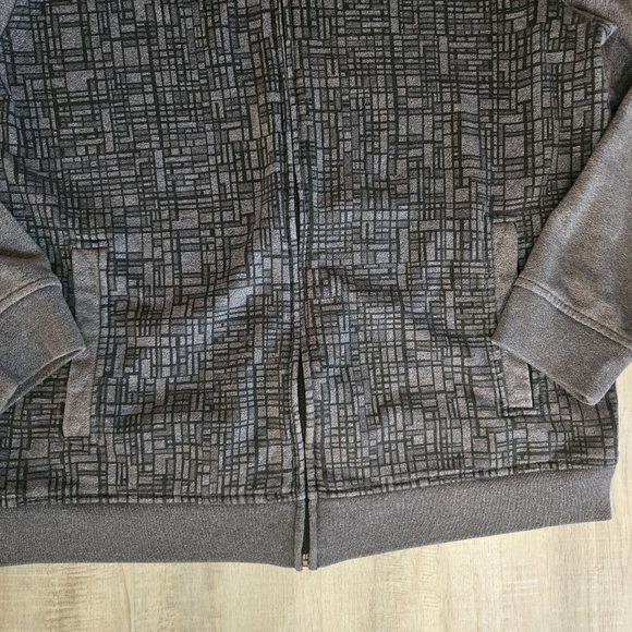 ALFANI - Geo Graphic Zip Front Knit Jacket -Grey -‎ Men’s Size Large - Picture 3 of 6